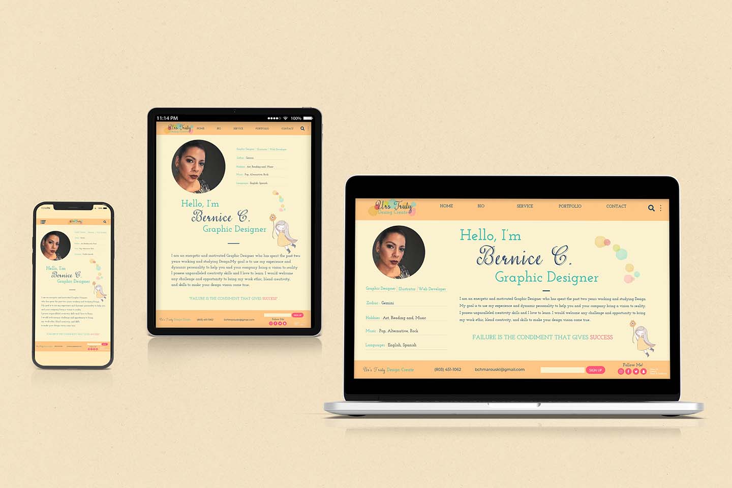 UX/UI Design for Urs Truly